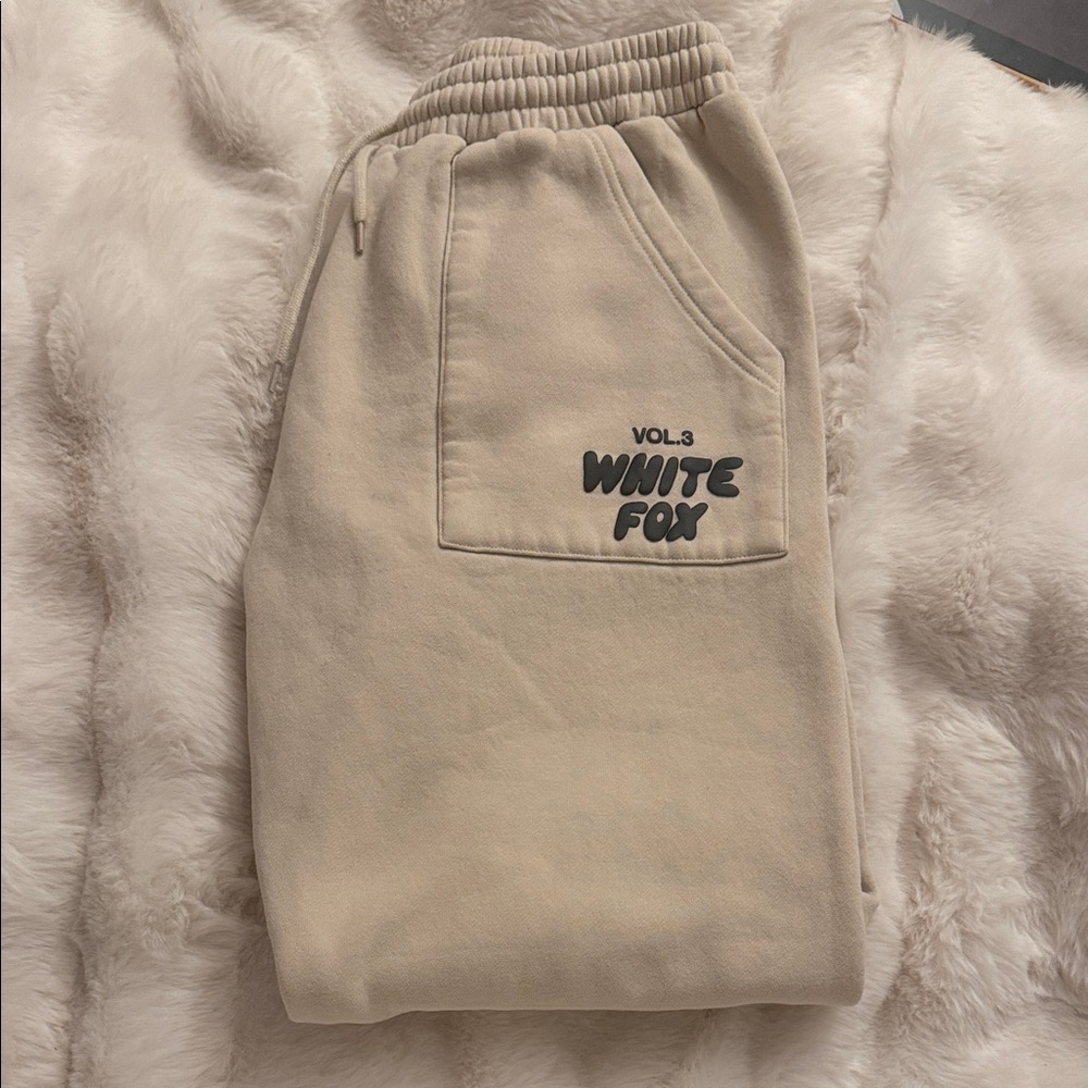 Women’s White Fox Sweatpants